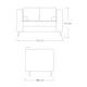 thumbnail image 2 of Sofá Berlín 2 Plazas Sillón Tela De Lino Moderno Minimalista (Gris claro) ilios innova berlin 2 plazas gris claro, 2 of 9