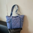 thumbnail image 5 of Large Tote Bag for Women with Zipper, Lightweight Puffy Tote Bag Quilted Shoulder Bag Handbag for Travel, Work, Gym, 5 of 10