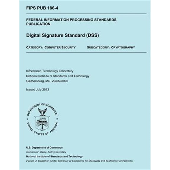 Pre-Owned Federal Information Processing Standards Publication : Digital Signature Standard (Dss)