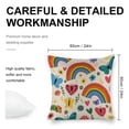 thumbnail image 2 of rainbow hearts butterflies Linen toss pillowcase decoration pillowcase gifting preferred 24x24 inch cushion cover 4 sets sofa pillowcase sofa bedroom living room car, 2 of 8
