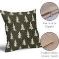 thumbnail image 4 of Christmas Tree Pillow Covers 18x18 Set of 2 Red Xmas Rustic Style Winter Print Decorative Outdoor Pillowcases Farmhouse Vintage Holiday Decorations Throw Cushion Case Decor for Couch Sofa Bed, 4 of 6