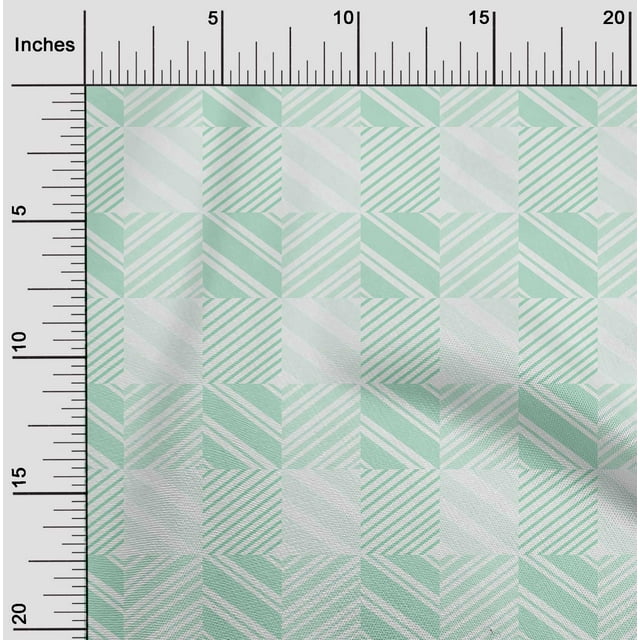oneOone Silk Tabby Fabric Stripe Geometric Print Sewing Fabric BTY 42 Inch Wide