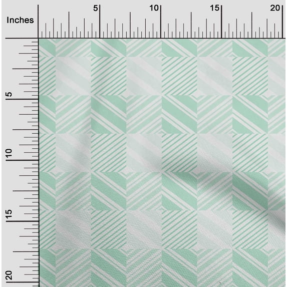 oneOone Georgette Viscose Fabric Stripe Geometric Print Fabric By The Yard 42 Inch Wide