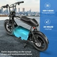 thumbnail image 5 of SANOPY Electric Scooter Electric Scooters for Adults, Peak 819W Motor, Top 20mph, 25 Long Miles Range, 16" Fat Tire, Motorcycle Style Electric Scooter with Basket, Black, 5 of 9