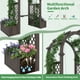 thumbnail image 5 of Yeshouse Pérgola de madera para jardín con jardineras, columpio y pérgola. Enrejado de arco exterior para plantas trepadoras, enredaderas y uvas. Ideal para bodas y fiestas en el patio, 5 of 6