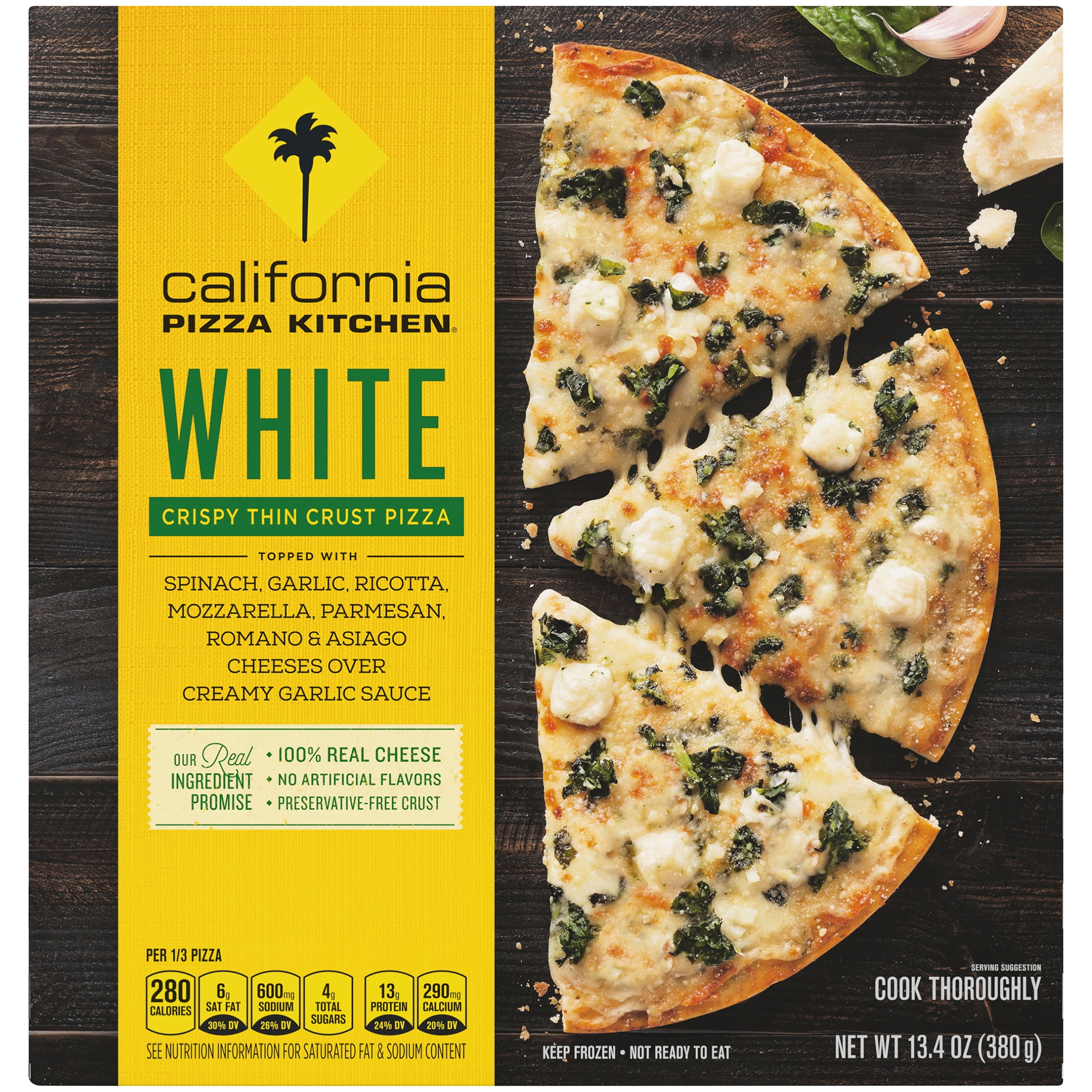 California Pizza Kitchen White Recipe Crispy Thin Crust Frozen Pizza Walmartcom Walmartcom