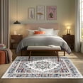 thumbnail image 7 of CCTFS Area Rugs for Living Room Bedroom Dining Room, Machine Washable Large Print Boho Vintage Tribal Aesthetic Carpet, Stain Resistant Floor Cover, Non Slip Low Pile Kitchen Rugs (multicolor 5x7ft), 7 of 7