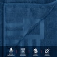 thumbnail image 4 of Canadian Linen Imperial Bathmats, 2 Pack, 20"x30", Soft Absorbent Cotton Lightweight Quick Dry Washable Shower Mats with Piano Keys Design, Navy Blue, 4 of 9