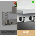 thumbnail image 2 of Key Holder for Wall, Dinosam Mail Organizer Wall Mount with 7 Sturdy Key Hooks and Mail Holder Shelf, Key Organizer Key Rack Entryway Wall Decor, White, 2 of 7