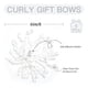 thumbnail image 2 of Juego de 6 cintas rizadas de satén blanco Gift Bows LIZLOVESS de 6 pulgadas, 2 of 6