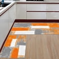 thumbnail image 1 of Kitchen Rugs and Mats Non-Slip Cushioned Anti-Fatigue Kitchen Rug with Runner Set of 2, Orange Gray Modern Abstract Art Painting Graffiti Design Kitchen Mats for Floor 19.7x31.5inch+19.7x47.2inch, 1 of 6