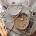 thumbnail image 6 of Womens Straw Beach Bag Woven Crossbody Shoulder Bags Top Handle Satchel Handbag Purse for Summer, 6 of 7