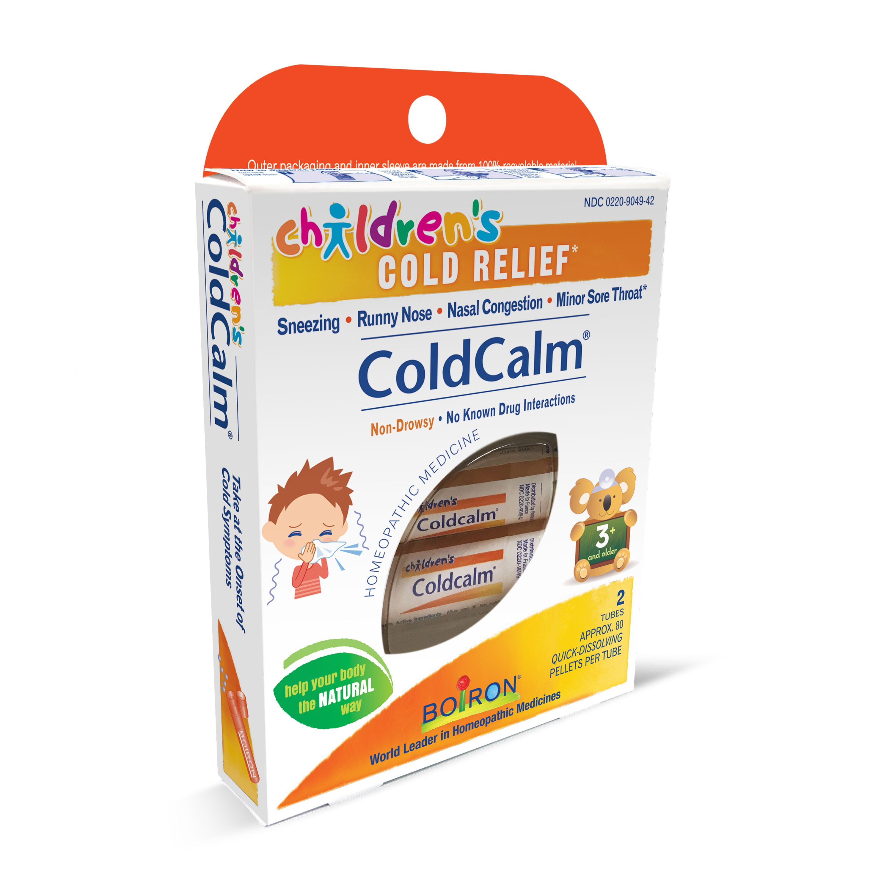 boiron children s coldcalm pellets 2 tubes homeopathic medicine for cold relief walmart com walmart com
