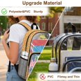 thumbnail image 6 of ZIATUBLES 17 Inch Clear Backpack, Heavy Duty Fabric & PVC Transparent Bag with Reinforced Strap, Large Capacity Ice Cream Waffle Cone Print See Through Bookbag for School, Work & Travel, 6 of 7