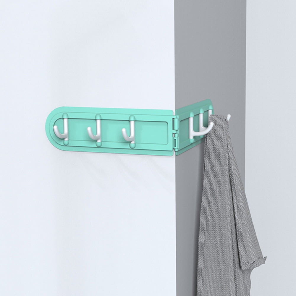 Wall Mounted Hooks Rack Plastic Wall Corner Folding Hook Hanger Rack For Hat Towel Clothes Coat Random Colour Walmart Canada