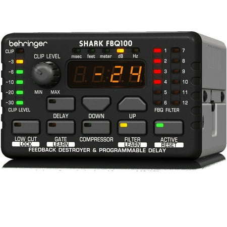 Behringer Shark FBQ100 Automatic Feedback Destroyer with Integrated Microphone Preamp, Delay Line, Noise Gate and Compressor