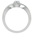 thumbnail image 3 of Wedding Ring Set for Women Round Brilliant Solitaire Engagement Ring With Enhancer Wedding Bands Criss Cross Shank 14K White Gold 1.20 Carat (G,I1), 3 of 5