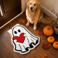 thumbnail image 5 of Thick Faux Wool Halloween Ghost Pet Doormat Non Slip Acrylic Entry Rug Dirt Trapping Door Mat for Muddy Pet Paws, 5 of 6