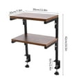 thumbnail image 4 of 2 Tier Small Desk Extension Shelving Unit,Clamp On Desk Organizer Shelf, Clamp-on Above or Under Desktop Storage Shelf, 4 of 15