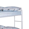 thumbnail image 3 of Fegy Full over Full Bunk Bed with Ladder and Rails-White Metal Frame, 3 of 7