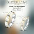 thumbnail image 3 of Forever Love 4 mm or 6mm Wedding Band Ring for Men or Women Two Tone Stainless Steel Ginger Lyne Collection, 3 of 5