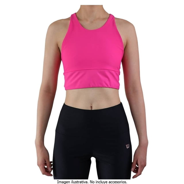 Top Wilson para Mujer, Deportivo de Licra Rosa Talla CH