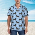 thumbnail image 4 of Lsque Dachshund Dog pattern Hawaiian Shirt for Men, Unisex Summer Beach Casual Short Sleeve Button Down Shirts-Small, 4 of 9