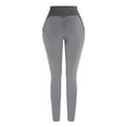thumbnail image 2 of QLEICOM Womens Yoga Pants Capri Leggings High Waist Tummy Control Slimming Booty Running Butt Lift Tights With Pockets Workout Leggings Athletic Pants Tummy Control Leggings Gray XXL, 2 of 5