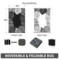thumbnail image 7 of SIXHOME 6x9 Feet Waterproof Outdoor Rug, Reversible Black Plastic Patio Mat with Straw Texture Tropical Palm Leaf, Non-Slip Carpet for Camping, RV, Balcony, Porch, Picnic, 7 of 7