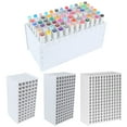thumbnail image 4 of Shoreew Marker Pen Organizer Craft Art Supply Storage Rack Large Capacity Desktop Art Marker Pens Pencils Holder with Removable Divider, 4 of 7