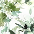 thumbnail image 4 of Extra Long Shower Curtain 72 x 84 Inch, Tall Watercolor Floral Fabric Shower Curtain, Olive Green Modern Flower Bathroom Shower Curtain Set with Hooks, 4 of 6