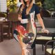 thumbnail image 3 of Balery Casino Poker Chips Vestidos sueltos de manga corta para mujer, vestidos de verano 2025, vestidos casuales de corte A con vuelo., 3 of 6