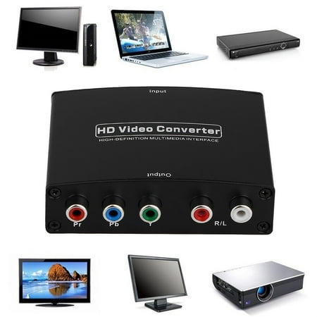 HDMI to RGB Component (YPbPr) Video +R/L Audio Adapter TV HD Video Converter