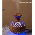 thumbnail image 3 of Parquet Brown Color: Essential Oil Diffuser, Wood Grain Design, LED Light, Vase Shape Aromatherapy Humidifier, 3 of 7
