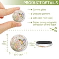 thumbnail image 2 of Strong Refrigerator Magnet Fridge Sticker, Gorgeous Flower - Surrounded Hummingbird 12Pcs Beautiful Photo Decorative Magnet Set, Small Round Crystal Glass Craftwork for Refrigerator Decor, 2 of 4