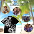 thumbnail image 6 of Netecom Black And White Hibiscus Hawaiian Shirt for Men, Tropical Style, Button Down Summer Beach Short Sleeve, S-5XL, 6 of 6