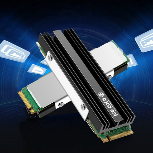 M.2 NGFF NVME 2280 SSD Heatsink with Silicone Thermal Pad Cooling Pad Aluminum Alloy Cooling Cooler Radiator for PS5 Desktop PC