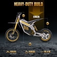 thumbnail image 3 of 3000W Adult Electric Dirt Bike,48V 30Ah Electric Off-Road Dirtbike with Full Suspension & Dual Hydraulic Brakes,42MPH Max Speed & 50 Miles Range,for Adults and Teens,Gold, 3 of 12