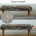 thumbnail image 6 of XYZCANDO Camouflage Long Bench Cover, Elastic Rectangular Polyester Spandex Fabric Stretch Anti Dust Slipcover for Bedroom and Hotel, 6 of 9
