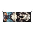thumbnail image 2 of Lsque Bow Flower Skull Body Pillow Case Cover,Ultra-Soft Microfiber Bed Pillow Cases 20x54 inches,Elegant Bedding,Breathable Durable Pillow Cover with Envelope Closure, 2 of 8