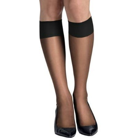 

Hanes Womens Silk Reflections Sheer Toe Knee Highs 6-Pack Style-QM6725
