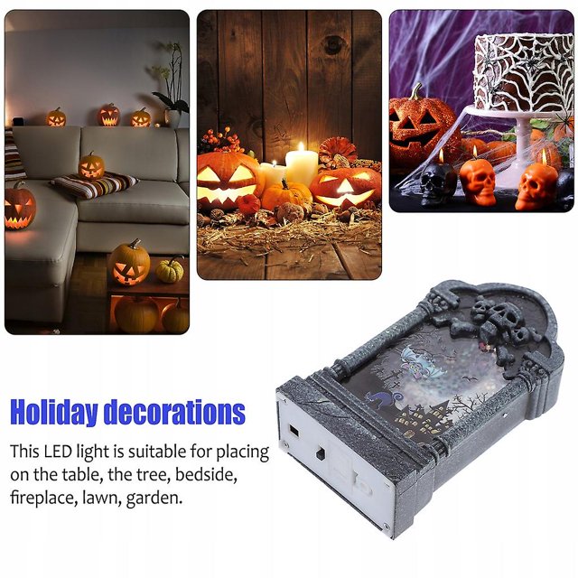 Casa embrujada de luz de lápida de Halloween Banban ZefeiWu 1327534214079