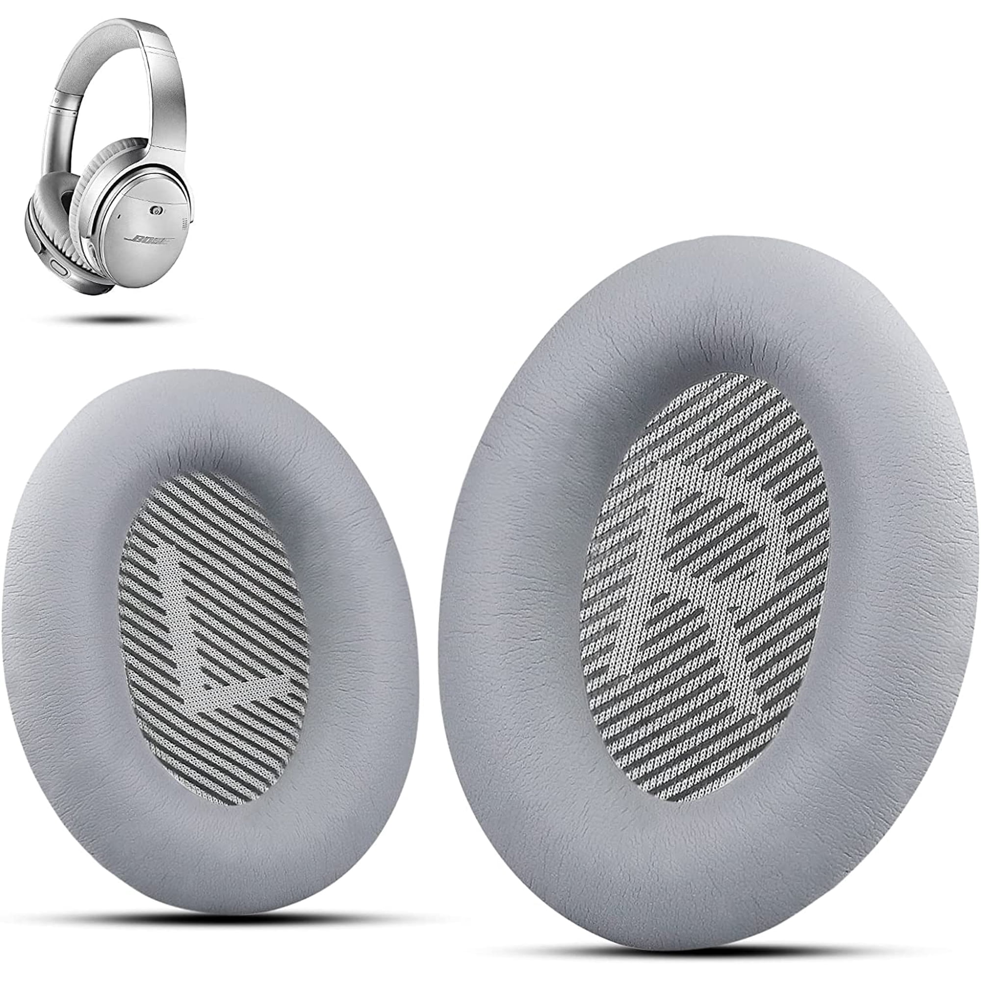 Premium Ear Pad Replacement for Bose Headphones Earpads, Compatible with Bose QuietComfort 35 ii /QC35 /QC25 /QC2 /QC15 /Ae2 /Ae2i /Ae2w /SoundTrue & SoundLink Silver
