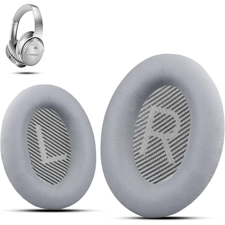 SILKBUT Premium Ear Pad Replacement for Bose Headphones Earpads, Compatible with Bose QuietComfort 35 ii /QC35 /QC25 /QC2 /QC15 /Ae2 /Ae2i /Ae2w /SoundTrue & SoundLink Silver