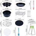 thumbnail image 2 of Air Fryer Accessories (15 Sets +20 Cookbook) -8 Inch, The Air Fryer Accessories, Suitable For 4.2-6.8qt Air Fryer All Brands, 2 of 5