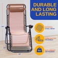 thumbnail image 2 of SereneLife SereneLifeHome Zero Gravity Lounge Chair, One Size, Cream, 2 of 5