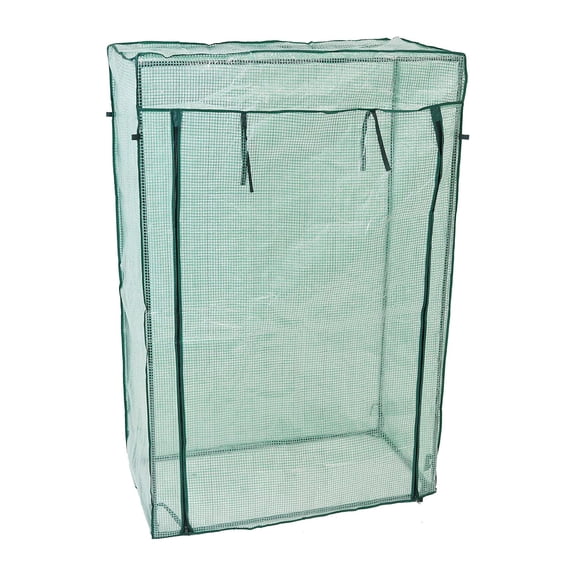 Greenhouse Replacement Cover with Roll-Up Zipper Door Plant Greenhouse Cover for Indoor Outdoors Gardening Plants Cold Frost Protection Wind Rain Proof