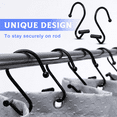 thumbnail image 4 of Shower Curtain Hooks 12 Pcs Decorative Shower Curtain Rings for Anti-Rust Metal Hooks for Kitchen Bedroom Wardrobe-Black, 4 of 7