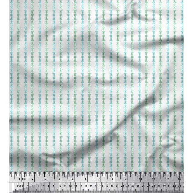 Soimoi Tissu Poly Georgette Triangle Imprimé Chemise au Mètre 52 Pouces de Large