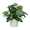 White Spots, variant on Mosiee Soft Rubber Potted Plant 20cm Tall 7 Branch Foliage for Indoor Decor Display White Stripes